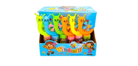 HAPPYDAY FAN SNAIL MINI TOY NIPPLE CANDY FRUIT FLAVOR MULTI COLOR