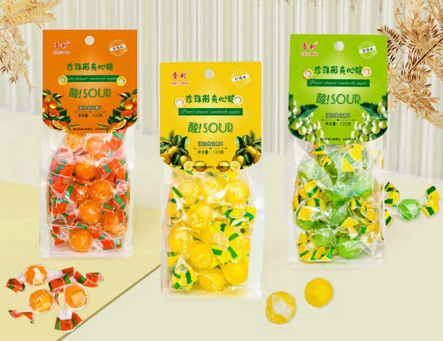 Wholesale Custom Halal Chinese Bulk Sweet Sour Powder Filled Hard Candy