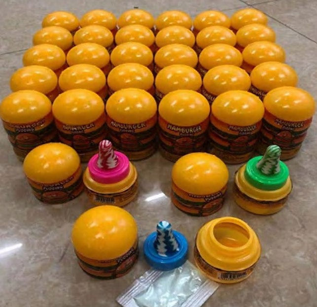 Halal Sweets Hamburger Shape Nipple Lollipop with Powder Candy