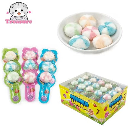 Colorful Swirl Sugar Coated Marshmallow Balls