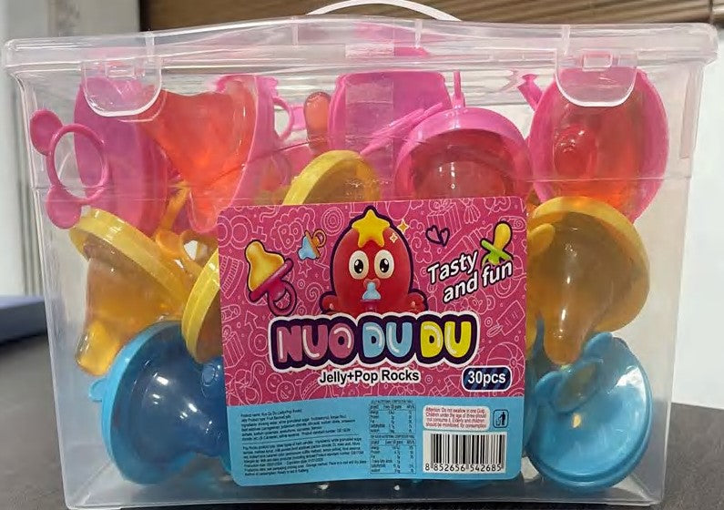 Candy Toy 2-in-1 Jelly Popping with Pacifier Shape Wholesale Fruity Sweets Halal Cartoons OEM Storage Box