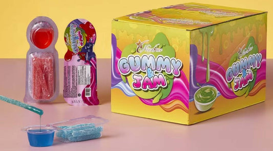 NoonSun Gummy & Jam — Wholesale | Gummy Sticks + Dip | Display Box