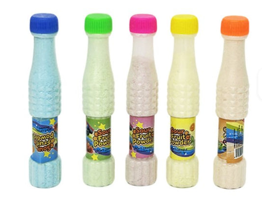 OEM Bottle Shaped Super Sour Fruit Flavor Powder Candy Colorful Assorted Bag Pack Bulk Wholesale Private Label