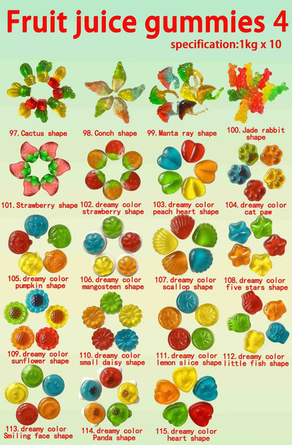 Halal Gummy Candy mixed shapes and mixed flavors