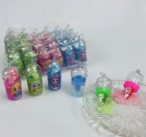 Wholesale Little Yellow Man Diamond Nipple Candy Lollipop with Sour Powder