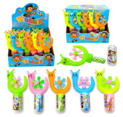 HAPPYDAY FAN SNAIL MINI TOY NIPPLE CANDY FRUIT FLAVOR MULTI COLOR