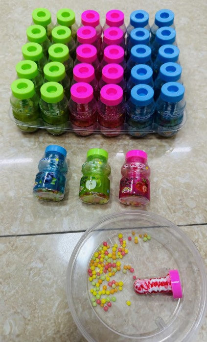 Hourglass Shape Toy with Twisted Lollipop and Mini Colored Candy