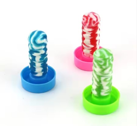 Hourglass Shape Toy with Twisted Lollipop and Mini Colored Candy