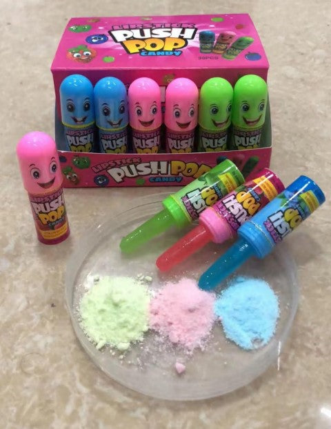 New Arrival Lipstick Lollipop Push Pop Candy Finger Sweets Supplier