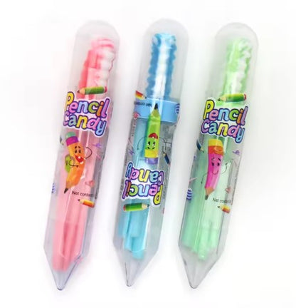 Fun Pencil Shape Lollipop with CC Stick Straw Candy