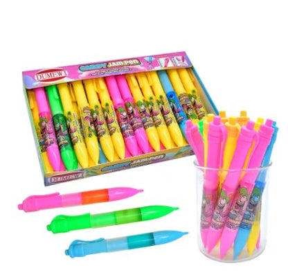 Hot Selling Fruit Flavored Jam Pens Candy Toy Delicious Sweet Candies in Box Packaging