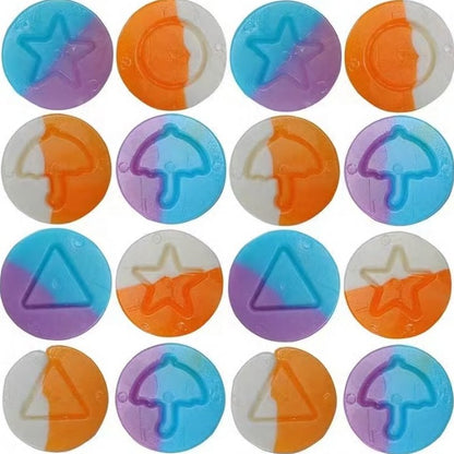 Popular Fruit Flavored Sweets Gradient Color Round Shape Pattern Candy for Kids Party Game