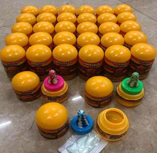 Halal Sweets Hamburger Shape Nipple Lollipop with Powder Candy