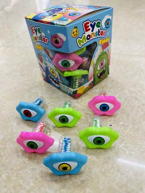 Eye Monster Candy Twisted Tattoo Lollipop Hard Candy for Kids Candy Toy