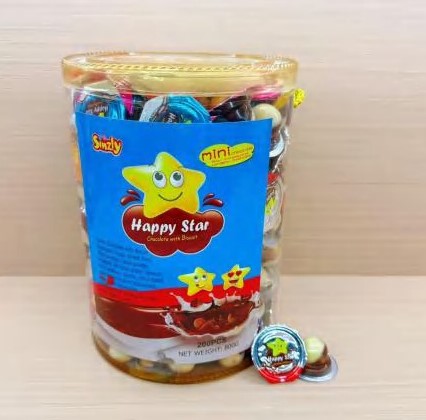 Cheap Happy Star Chocolate Cup With Biscuit