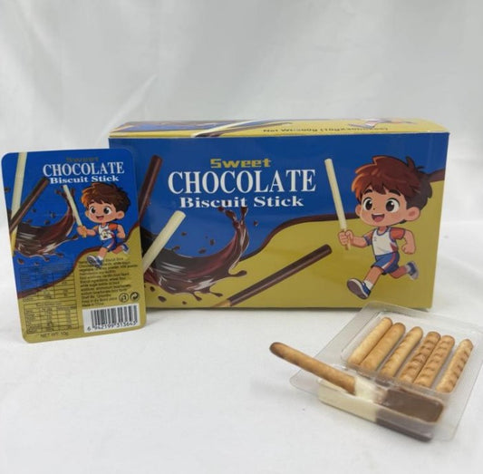 Sweet Chocolate Dip Cookies That Kids Love, Two Flavors, Includes a Cookie Stick.