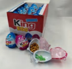 OEM Wholesale King Egg for Sweet Milk Chocolate Solid Biscuit Custom Logo & Packaging Kids Snack Candy
