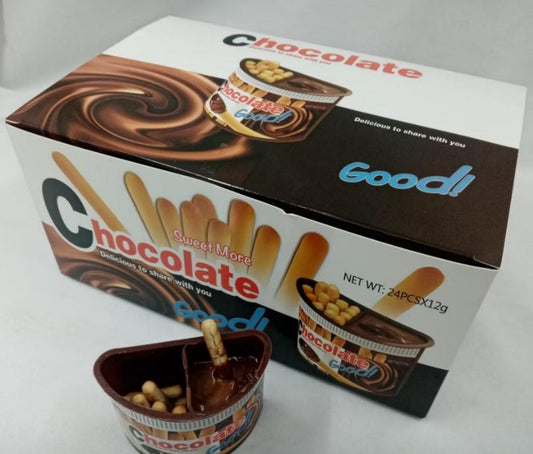 Chocolate Cup With Stick Biscuit