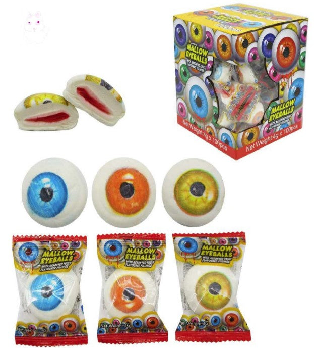 Halloween Supply Eyeball Printed Marshmallow with Jam