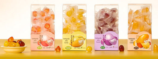 103g Mixed Fruit Flavored Gummy Snacks - Mango Peach Grape Peel Paste Sandwich Individually Wrapped for School Lunch, Travel