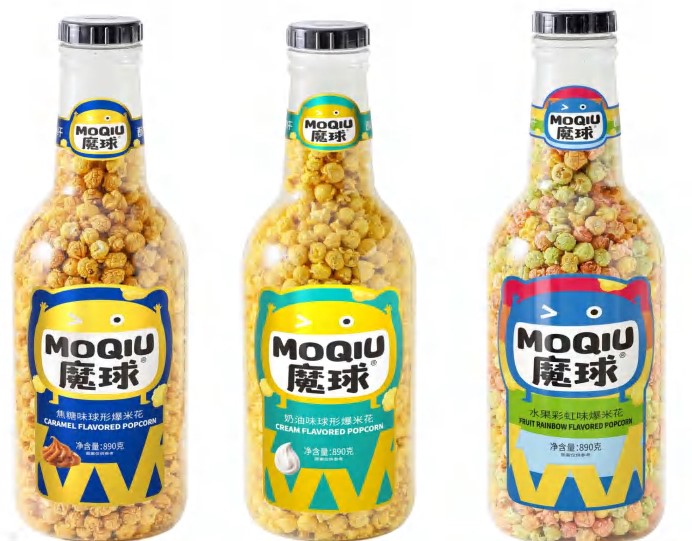 Sweet Grain Bucket Popcorn Wholesale American Style Ball Popcorn 260g Bottled Soft Supermarket Cinema Puff Snacks