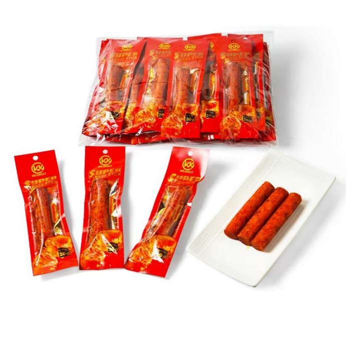 HACCP HALAL Certified Vegetarian Spicy Latiao Wheat Grain Snacks Low-Fat Ready-Eat Inflated Semi-Soft Texture Bag