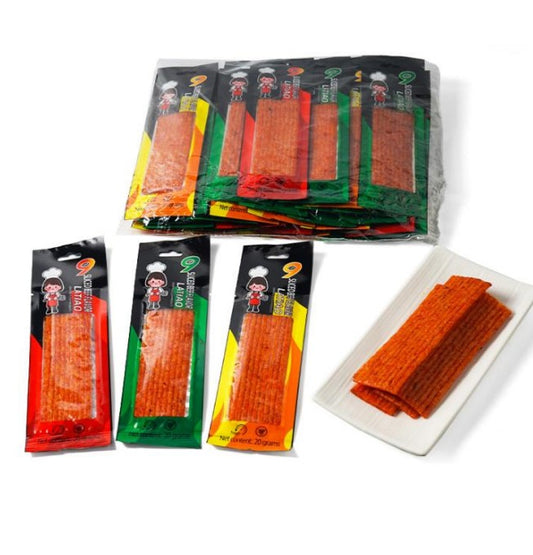 Spicy Strips FlavoredBagged Spicy Snacks Grain Snacks Super Spicy Latiao Strips Vegans Chinese Latiao