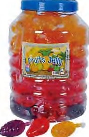 Halal Big Jar Fruit Shape Jelly Candy