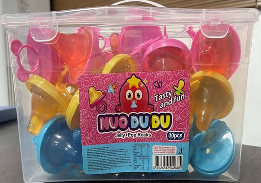 Candy Toy 2-in-1 Jelly Popping with Pacifier Shape Wholesale Fruity Sweets Halal Cartoons OEM Storage Box
