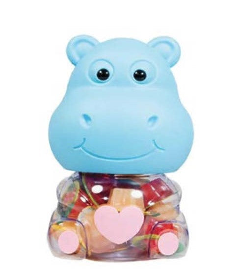 Halal Fruit Flavored Jelly Candy Pudding Cups in Hippopotamus Jar