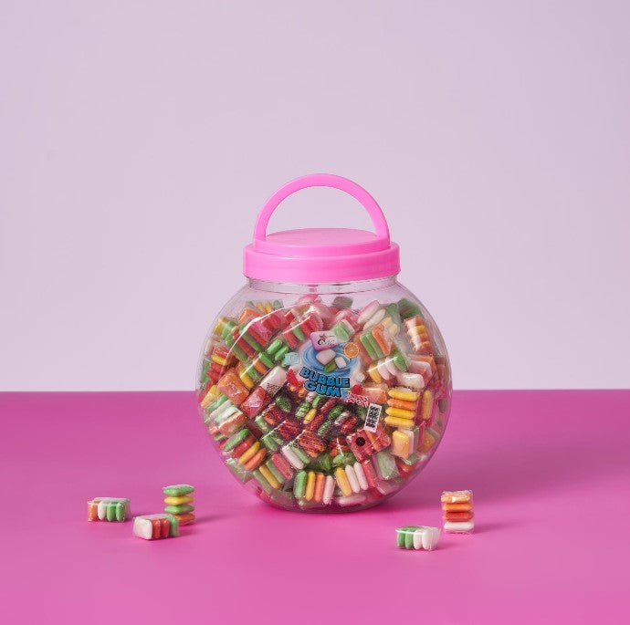 Wholesale Jarred Building Block Chewing Gum, Assorted Fruit Flavor Bubble Gum with Customization