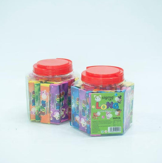 Wholesale Plastic Jar Sweet Fruit Flavor Chewy Bubble Gum Candy with Tattoo