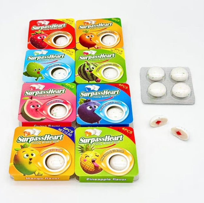 Halal Surpassheart Gum with Filling Fruit Jam