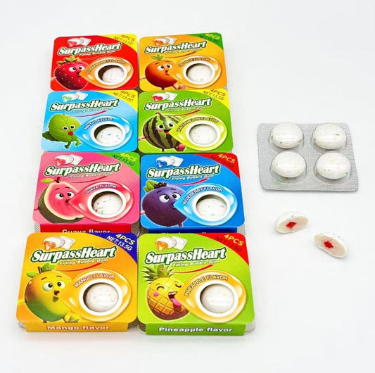 Halal Surpassheart Gum with Filling Fruit Jam