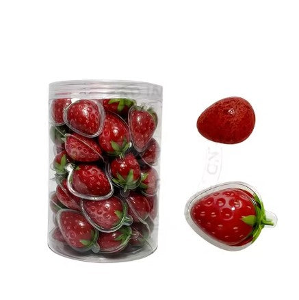 3d Strawberry Shape Bubble Gum Strawberry Chewing Gum With Fruit Jam Filling