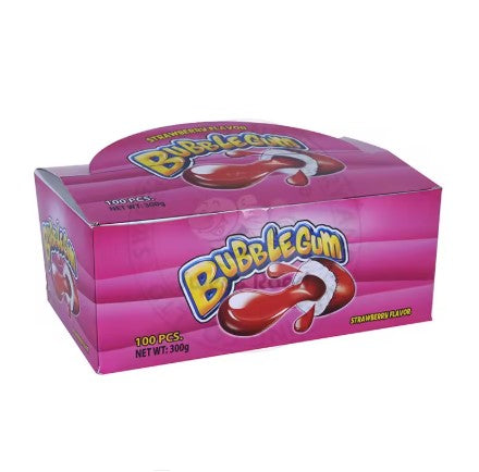 Strawberry Bubble Gum — Wholesale | 100pcs | 300g Display Box