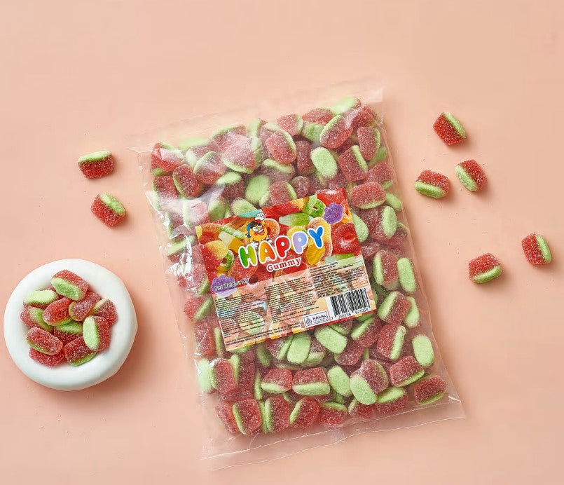 Happy Gummy Watermelon Slice Gummies — Wholesale | Halal | Bulk Bag
