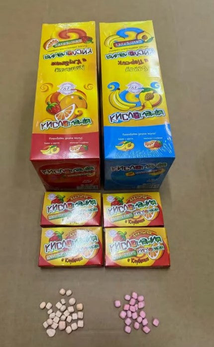 Kislomania Sour Fruit Tablets — Wholesale | Multi-Flavour Display Box