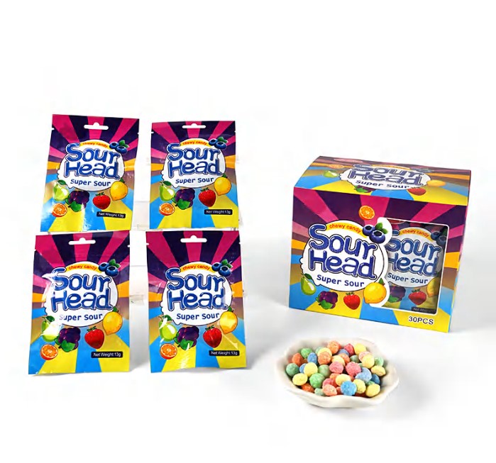 Sour Fruit Sugar Candy — Wholesale | Coloured Bagged | 10g × 30pcs × 20 Box