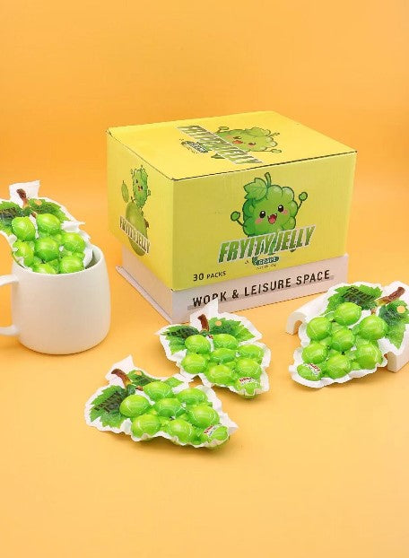 This Best-selling Grape-shaped, Green Grape-flavored Jelly Is a Favorite Snack Choice for Kids.