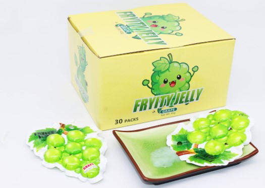 This Best-selling Grape-shaped, Green Grape-flavored Jelly Is a Favorite Snack Choice for Kids.