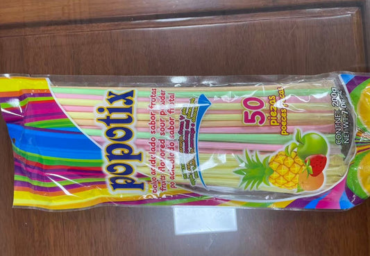 VEG Food 50pieces CC Powder Sweet Sour Fruit CC Stick Candy