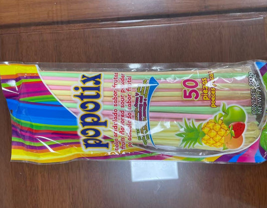 VEG Food 50pieces CC Powder Sweet Sour Fruit CC Stick Candy