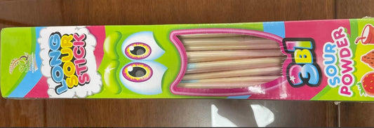 5 Colors Sour Powder Long Stick Fruit Powder Candy
