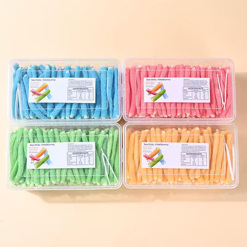 Wholesale Vegan Sour Stick Gummy Candy Bulk