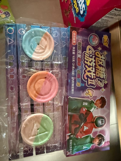Popular Fruit Flavored Sweets Gradient Color Round Shape Pattern Candy for Kids Party Game