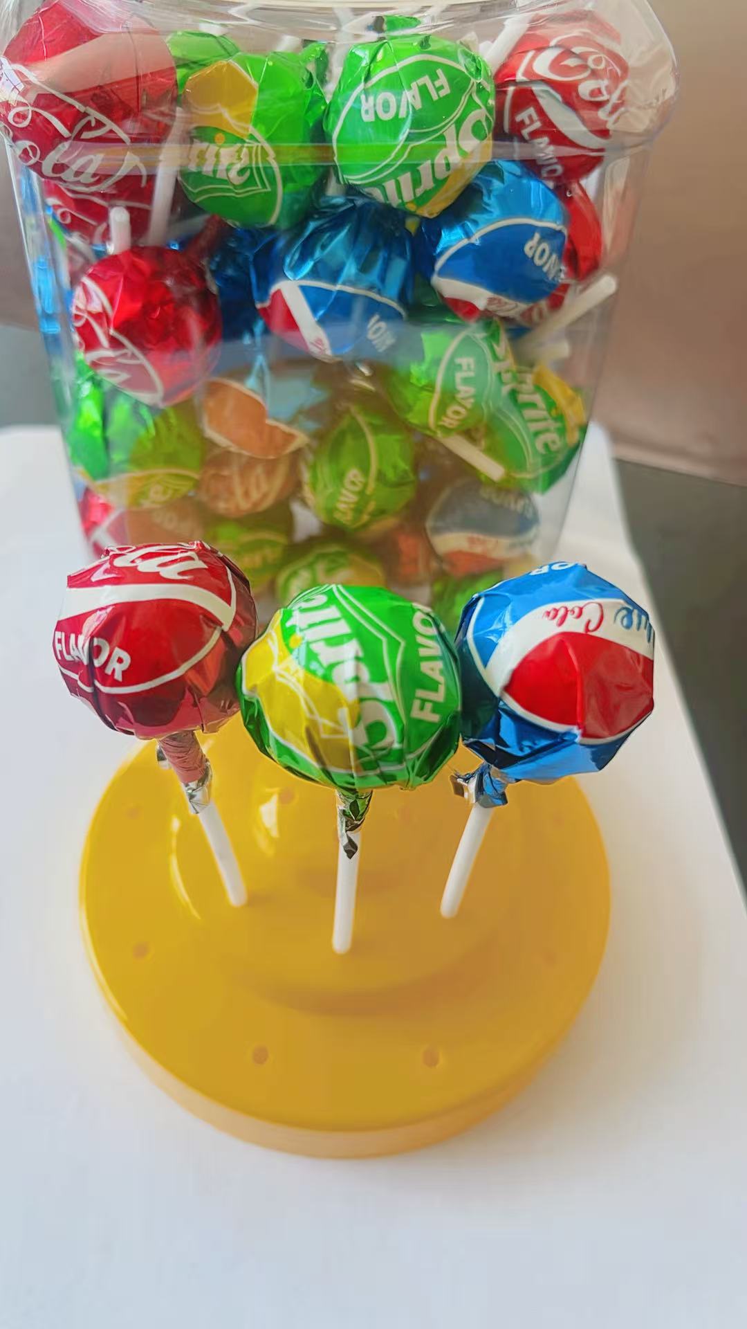 Fruit Medley Soda Lollipop in Jar